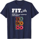 Fit ish Works Out But Definitely Likes Donuts Six Pack Donut T-Shirt - T-Shirt | Navy