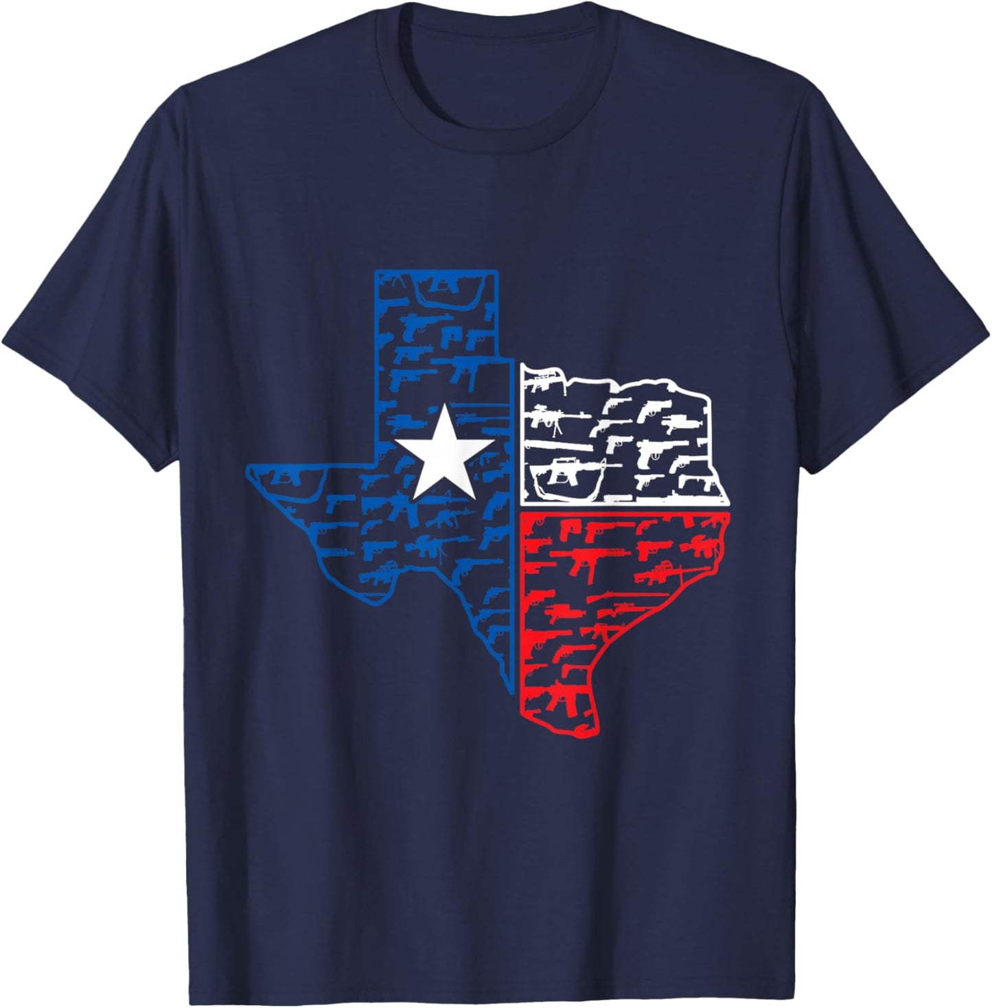 Weapons America Texan Flag Gift Texas T-Shirt - T-Shirt | Navy