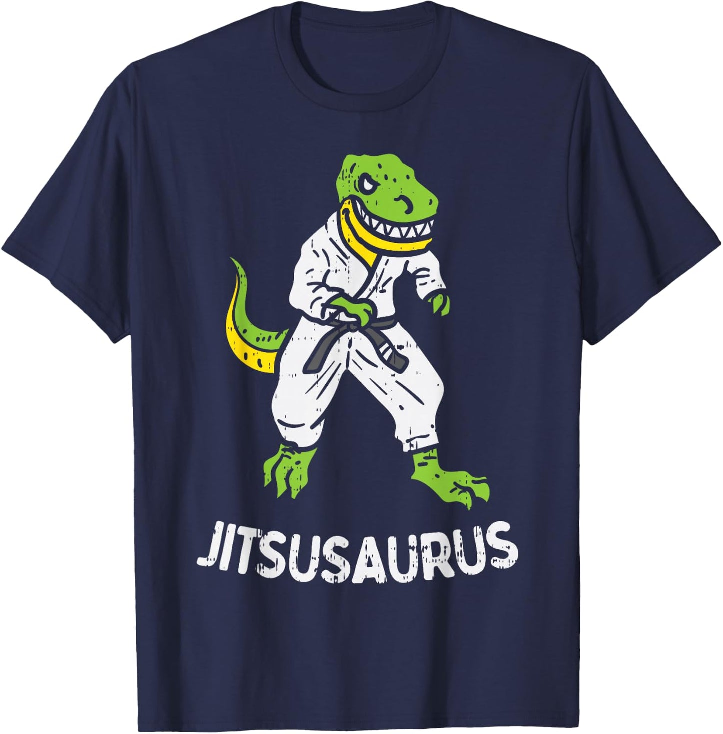 Jitsusaurus Funny Jiu Jitsu Trex Black Belt Martial Art Gift Small T-Shirt - T-Shirt | Navy