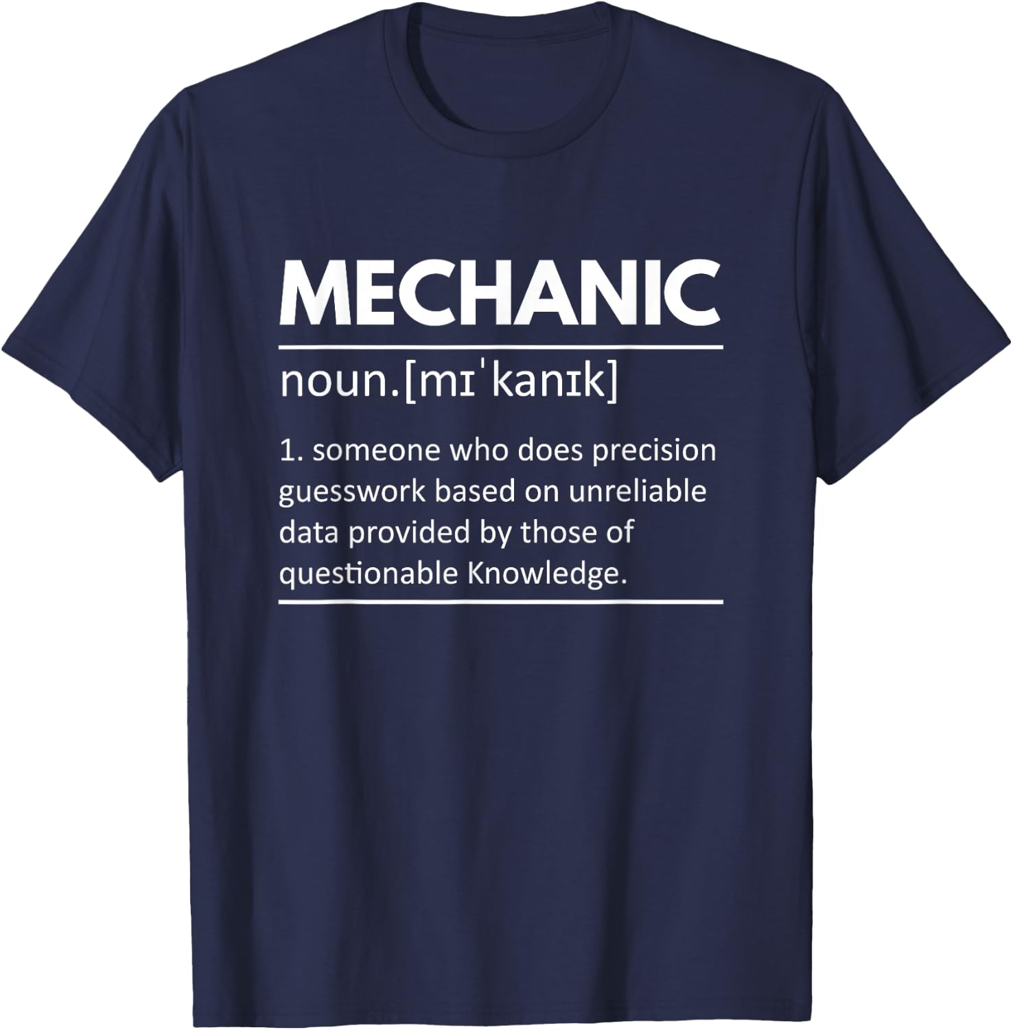 Mechanical Graphics - Job Definition T-Shirt - T-Shirt | Navy
