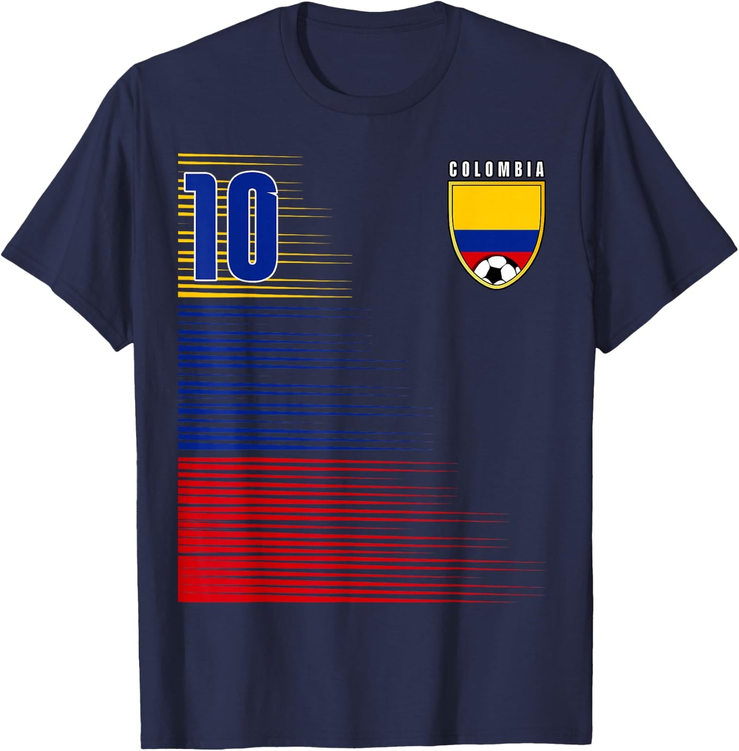 Colombia Flag Colombian Pride Lovers Retro T-Shirt - T-Shirt | Navy