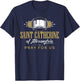 St Catherine of Alexandria Catholic Saint Librarian Scholars T-Shirt - T-Shirt | Navy