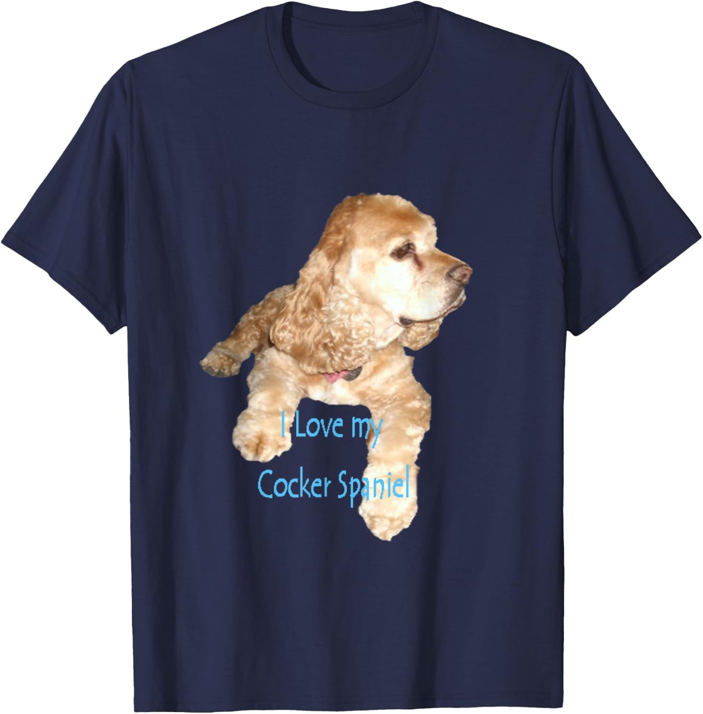 I love my Cocker Spaniel Dog T-Shirt - T-Shirt | Navy