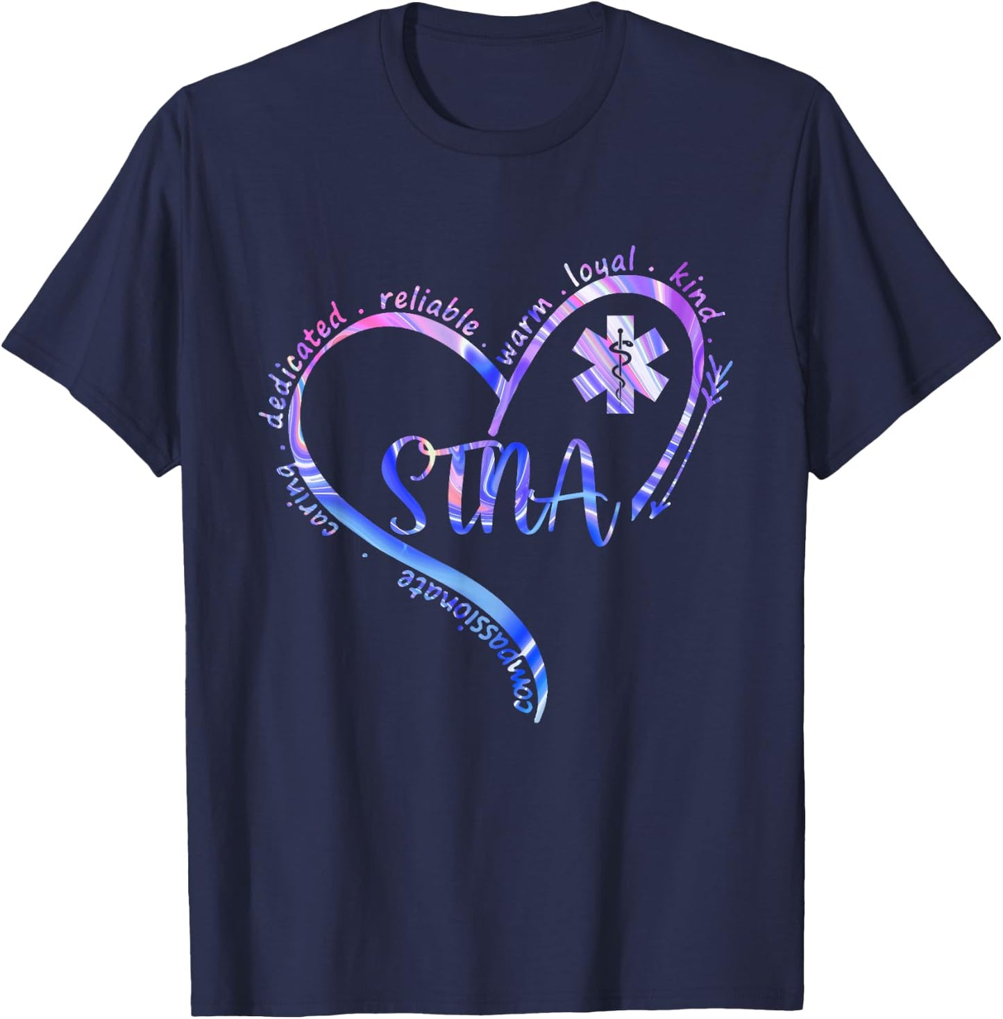STNA Compassionate State Tested Nursing Assistant NURSE DAY T-Shirt - T-Shirt | Navy
