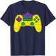 Video Game Controller Gamer E-Sports Mardi Gras Boys Men T-Shirt - T-Shirt | Navy