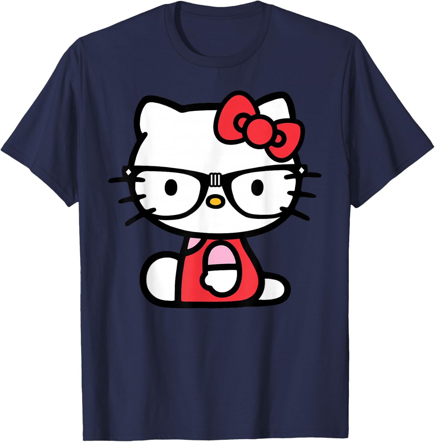 Hello Kitty Nerd Glasses T-Shirt - T-Shirt | Navy