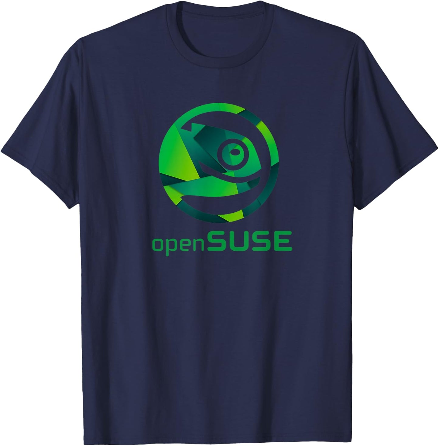 Linux openSUSE Lover with Slogan and Logo Open Source Os T-Shirt - T-Shirt | Navy