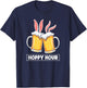 Hoppy Hour Funny Easter Beer Pints Bunny Ears Drinking Gift T-Shirt - T-Shirt | Navy