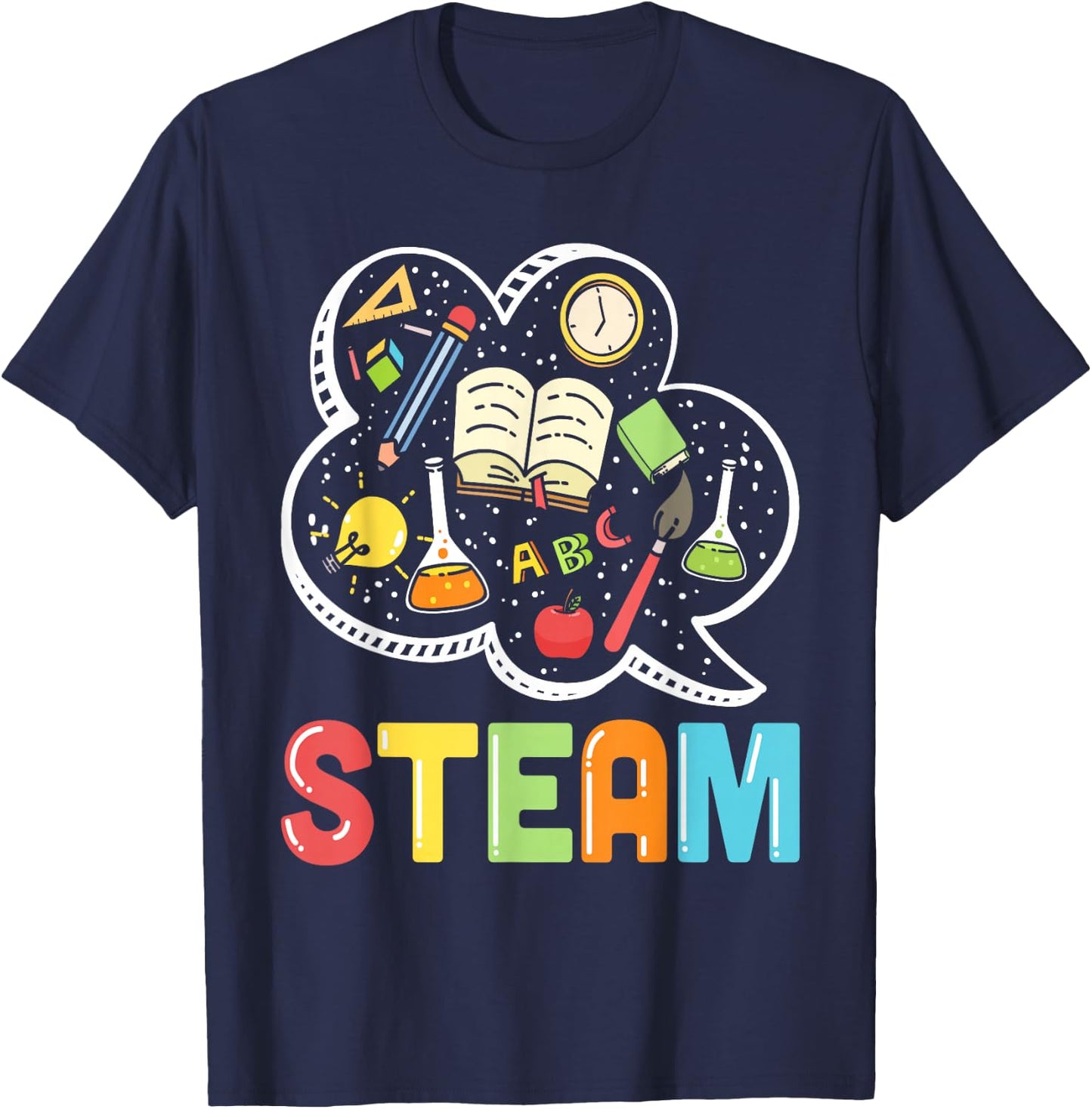 STEAM Teacher and Student Back to School STEM T-Shirt - T-Shirt | Navy
