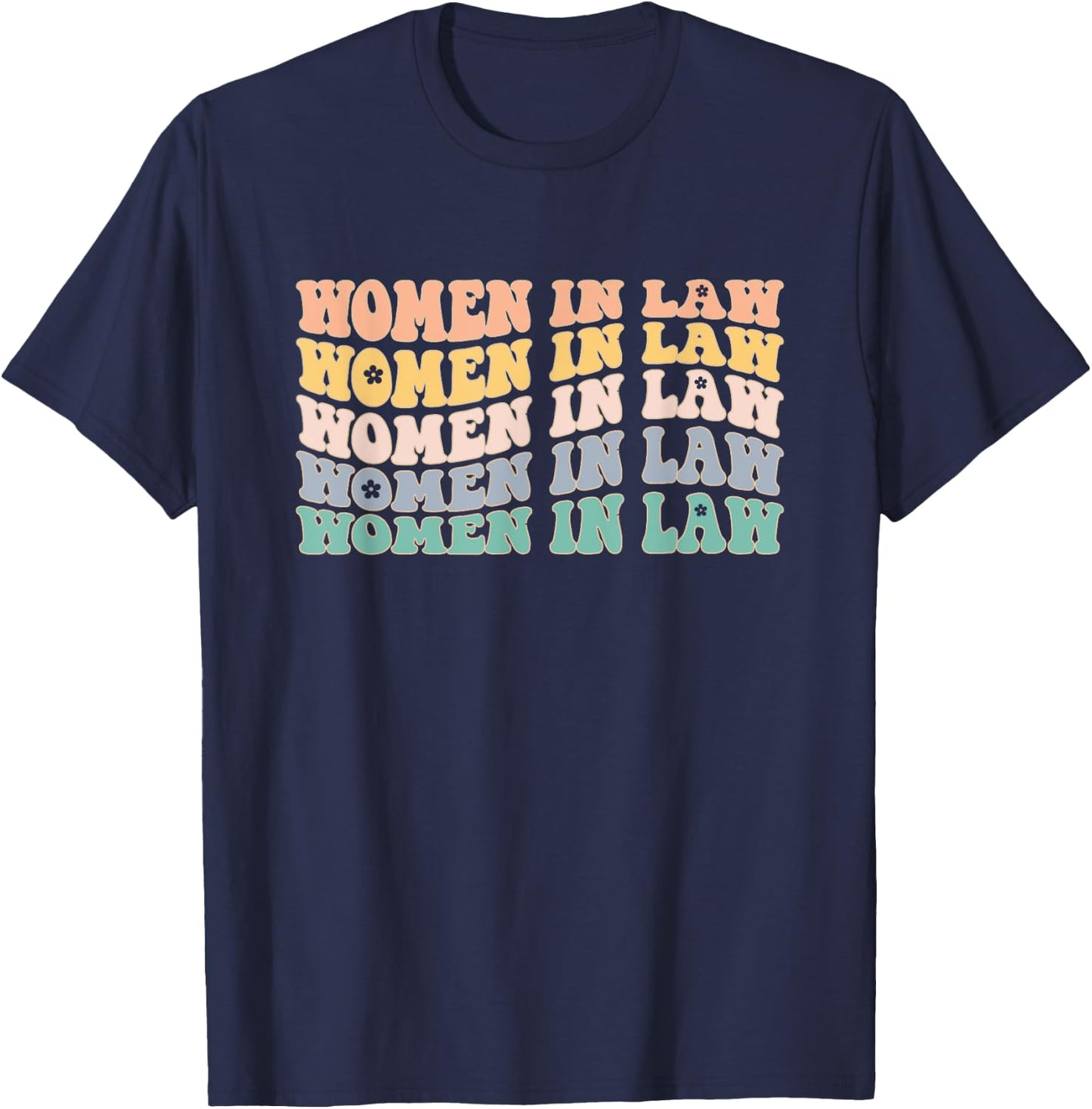 Women in Law Retro lawyer School Student T-Shirt - T-Shirt | Navy
