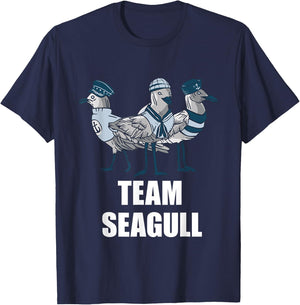Seagull Team Seagull Sailor Crew Captain Seagull Lover T-Shirt - T-Shirt | Navy