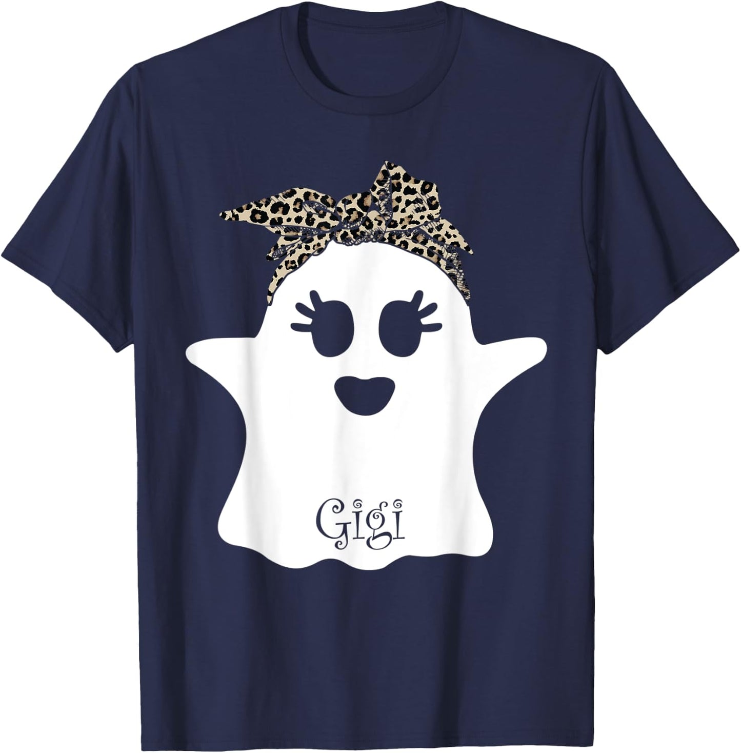 mb Spooky Gigi Ghost Bandana Boo Halloween Family Matching T-Shirt - T-Shirt | Navy
