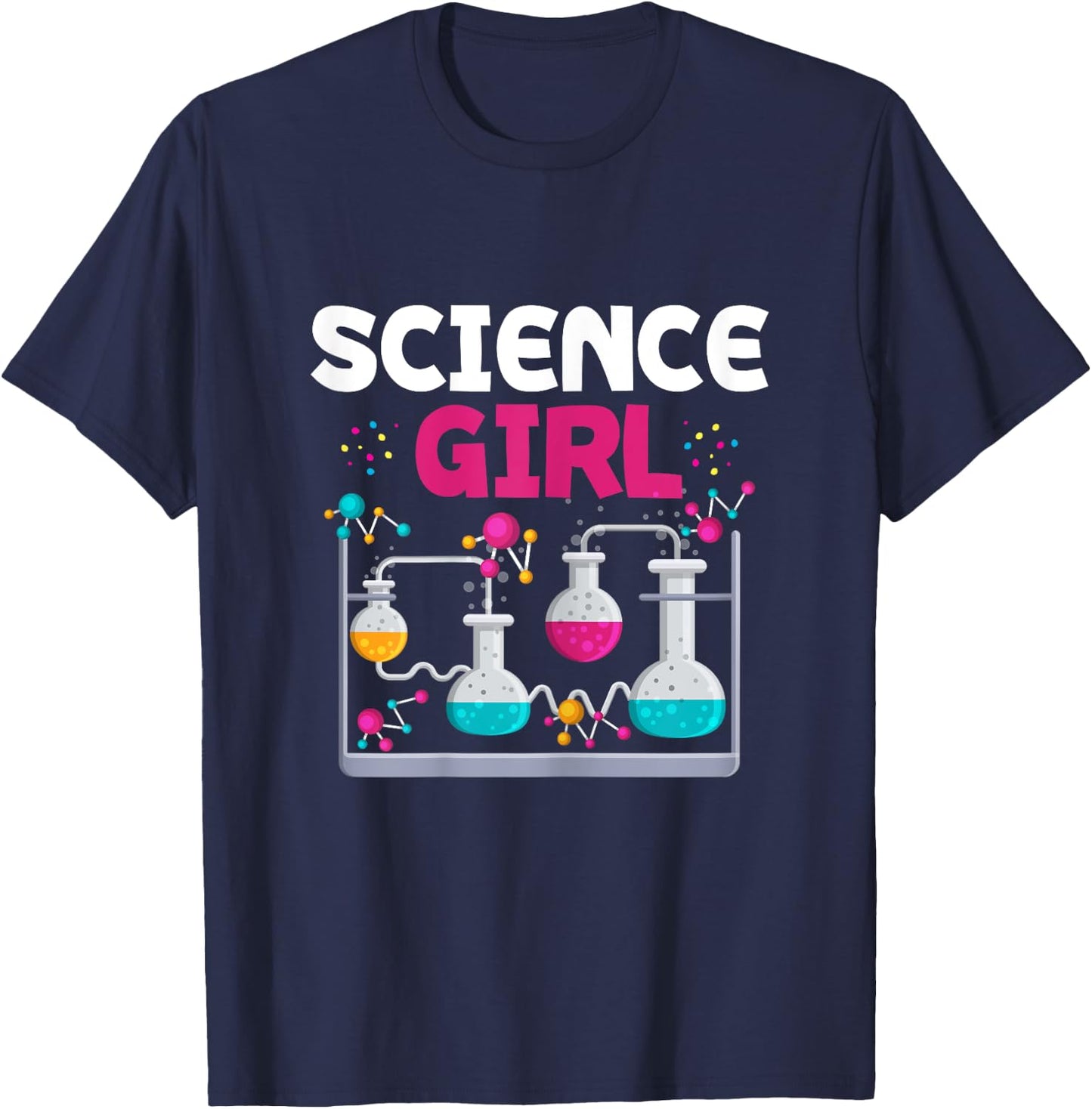 Science Girl Chemistry Student Women Stem Fields T-Shirt - T-Shirt | Navy