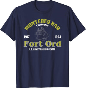 Monterey Bay California Fort Ord U.s. Army Training Center T-Shirt - T-Shirt | Navy