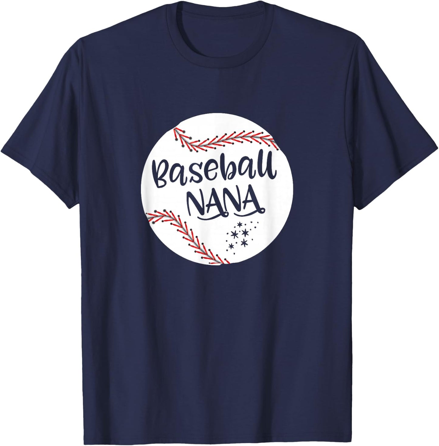 Nana Baseball Grandma Women Mother's Day Christmas T-Shirt - T-Shirt | Navy