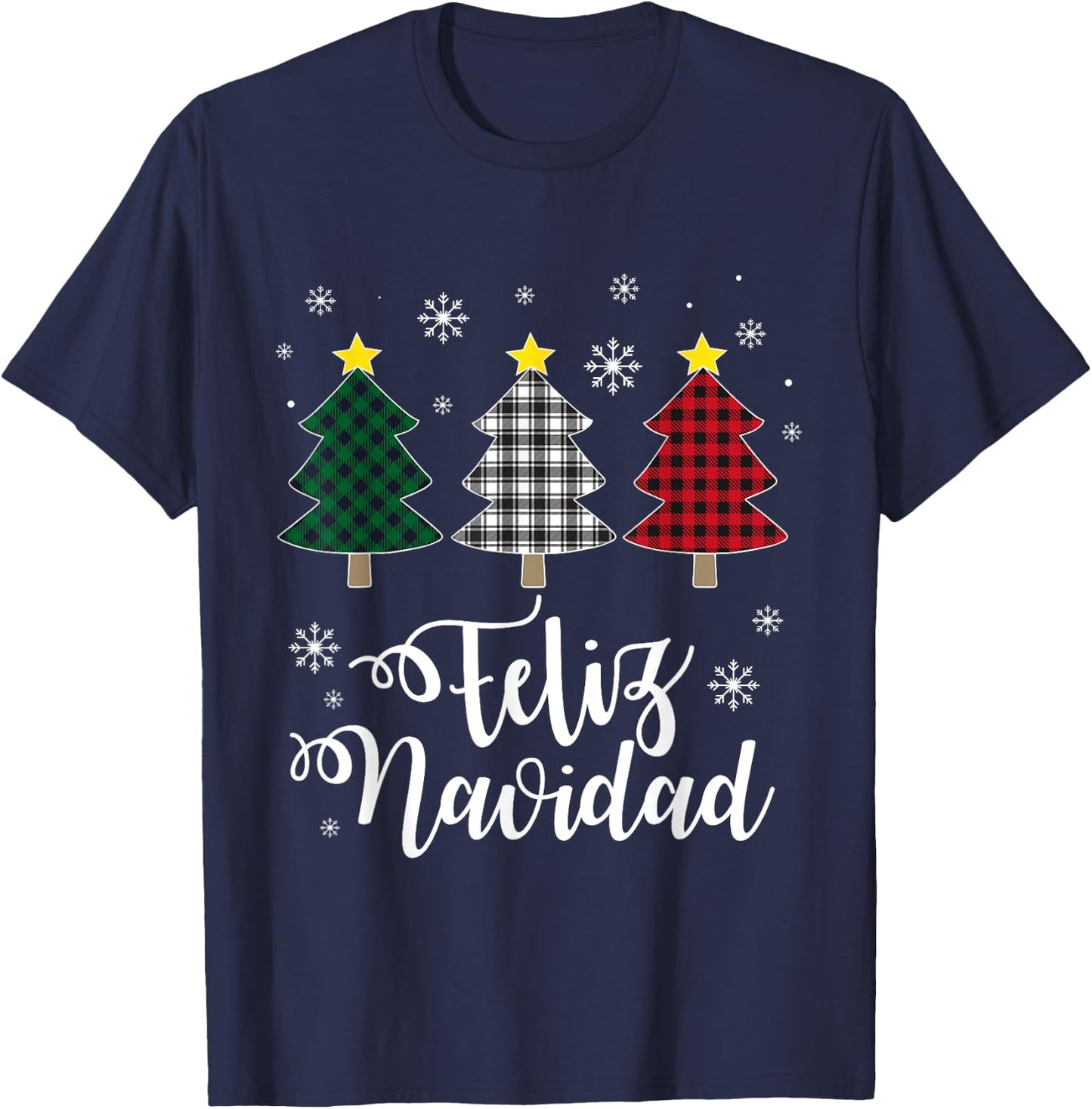 Feliz Navidad Matching Family Christmas Spanish Mexican Xmas T-Shirt - T-Shirt | Navy