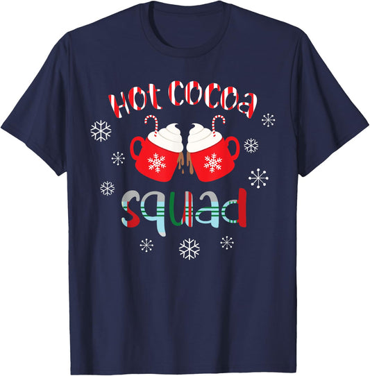 Hot Cocoa Squad Family Christmas T Shirt T-Shirt - T-Shirt | Navy