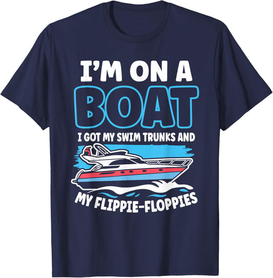 Boating Captain Cruising Sailor Nautical Lake Life Gift T-Shirt - T-Shirt | Navy