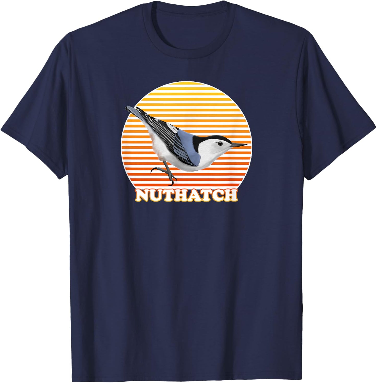 jz.birds White-Breasted Nuthatch Bird T-Shirt - T-Shirt | Navy