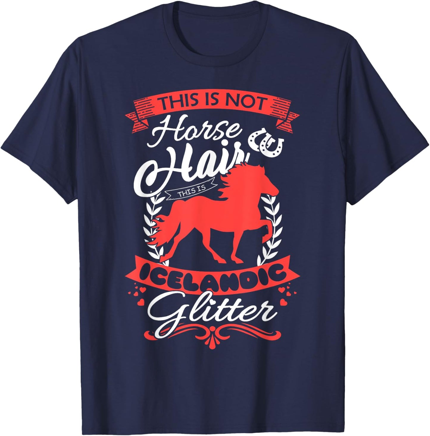 Icelandic Pony Horse Saying Funny Girls Women Horse Lover T-Shirt - T-Shirt | Navy