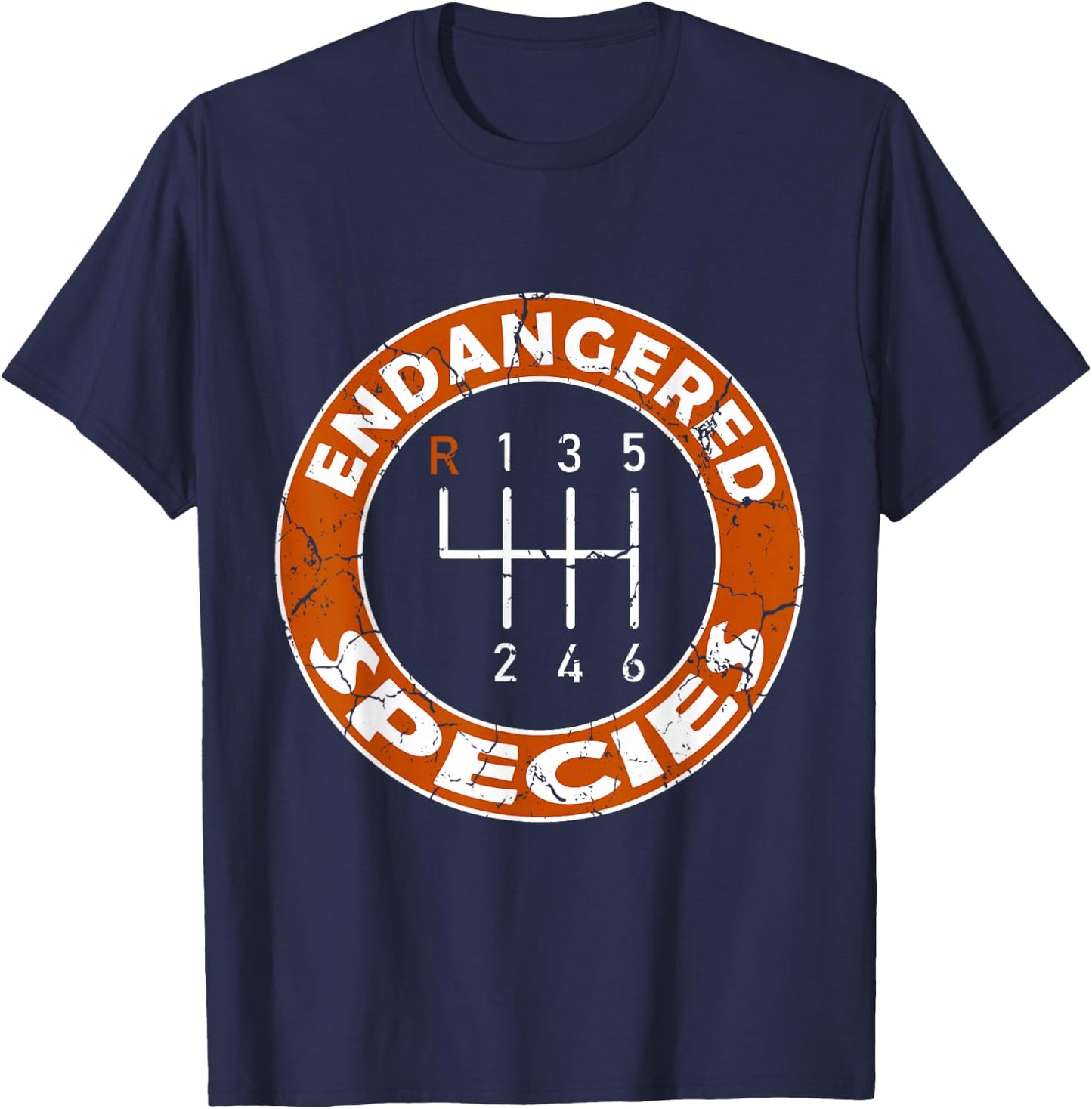 Save The Manuals Stick Shift Car Lover T-Shirt - T-Shirt | Navy