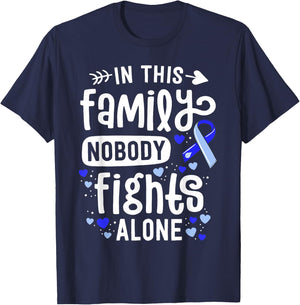 Family Hydrocephalus Awareness Month Brain Blue Ribbon T-Shirt - T-Shirt | Navy