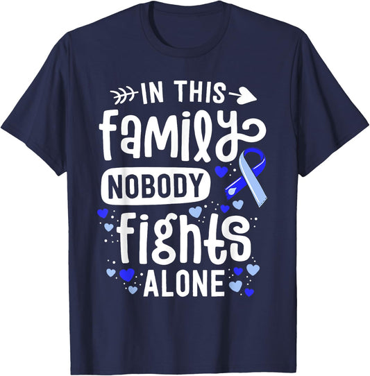 Family Hydrocephalus Awareness Month Brain Blue Ribbon T-Shirt - T-Shirt | Navy