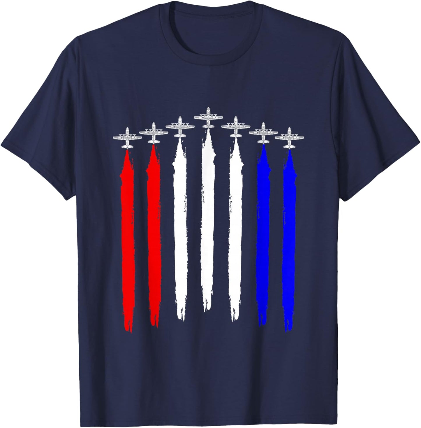 C-130 Hercules Gunship Military Aircraft Red White Blue C130 T-Shirt - T-Shirt | Navy