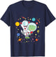 Astronaut T-Rex Dinosaurs Spaceman Dino Space Solar System T-Shirt - T-Shirt | Navy