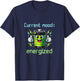 Current Mood Energized Electrician Battery Humor T-Shirt - T-Shirt | Navy
