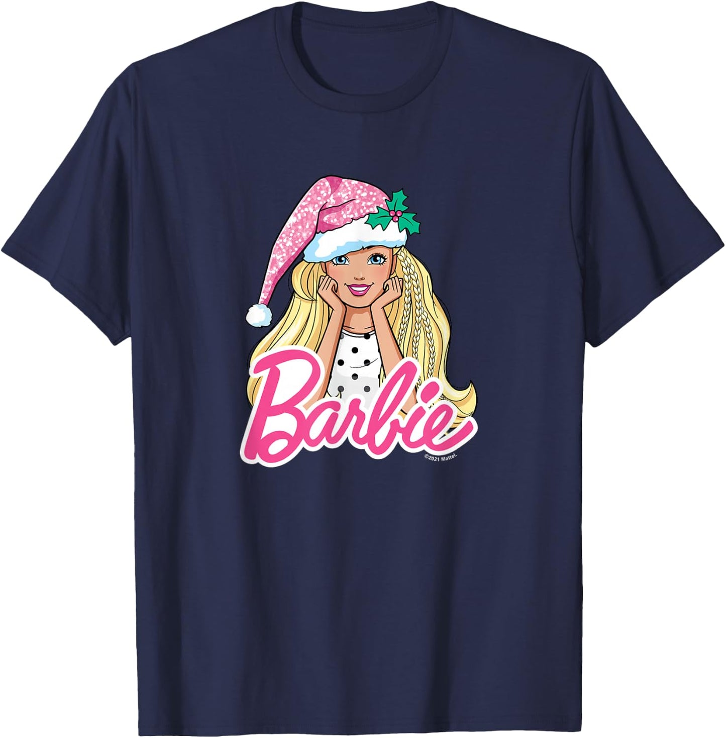 Barbie - Christmas - Santa Hat T-Shirt - T-Shirt | Navy