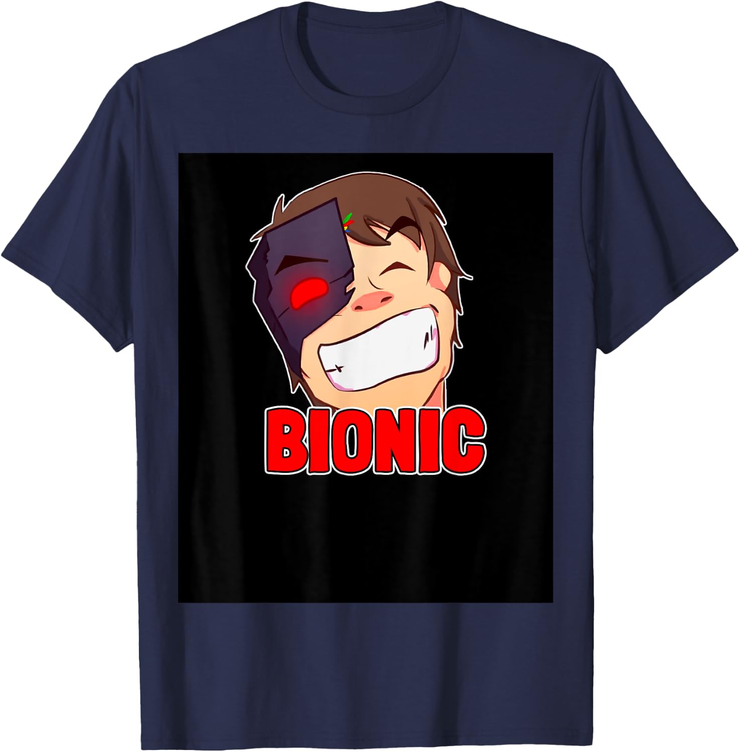 Retro Style Bionic Love Gaming for Kids, Women and Men T-Shirt - T-Shirt | Navy