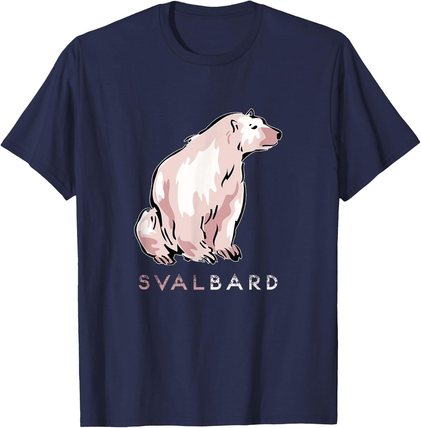 Svalbard The Polar Bear Arctic Circle Norway T-Shirt - T-Shirt | Navy