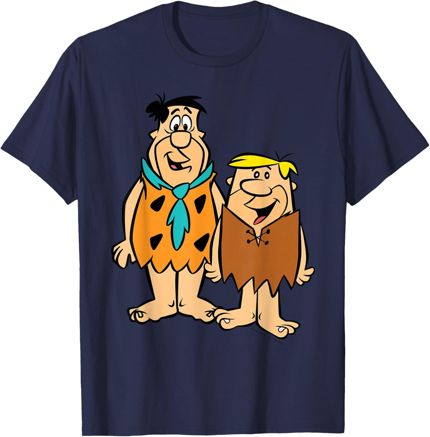 The Flinstones Barney And Fred T-Shirt - T-Shirt | Navy
