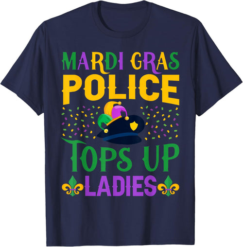 Funny Mardi Gras Police Tops Up Ladies NOLA Party Parade