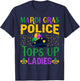 Funny Mardi Gras Police Tops Up Ladies NOLA Party Parade T-Shirt - T-Shirt | Navy