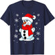 Funny Christmas Snowman Cute Santa Men Women kids Gift T-Shirt - T-Shirt | Navy