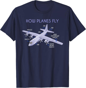 Funny Pilot T-Shirt - T-Shirt | Navy