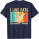 Funny Rat Design Rat Lover Men Women Mouse Rodent Introvert T-Shirt - T-Shirt | Navy