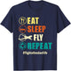 Eat Sleep Fly Repeat - Flight Attendant Life Steward Pilot T-Shirt - T-Shirt | Navy