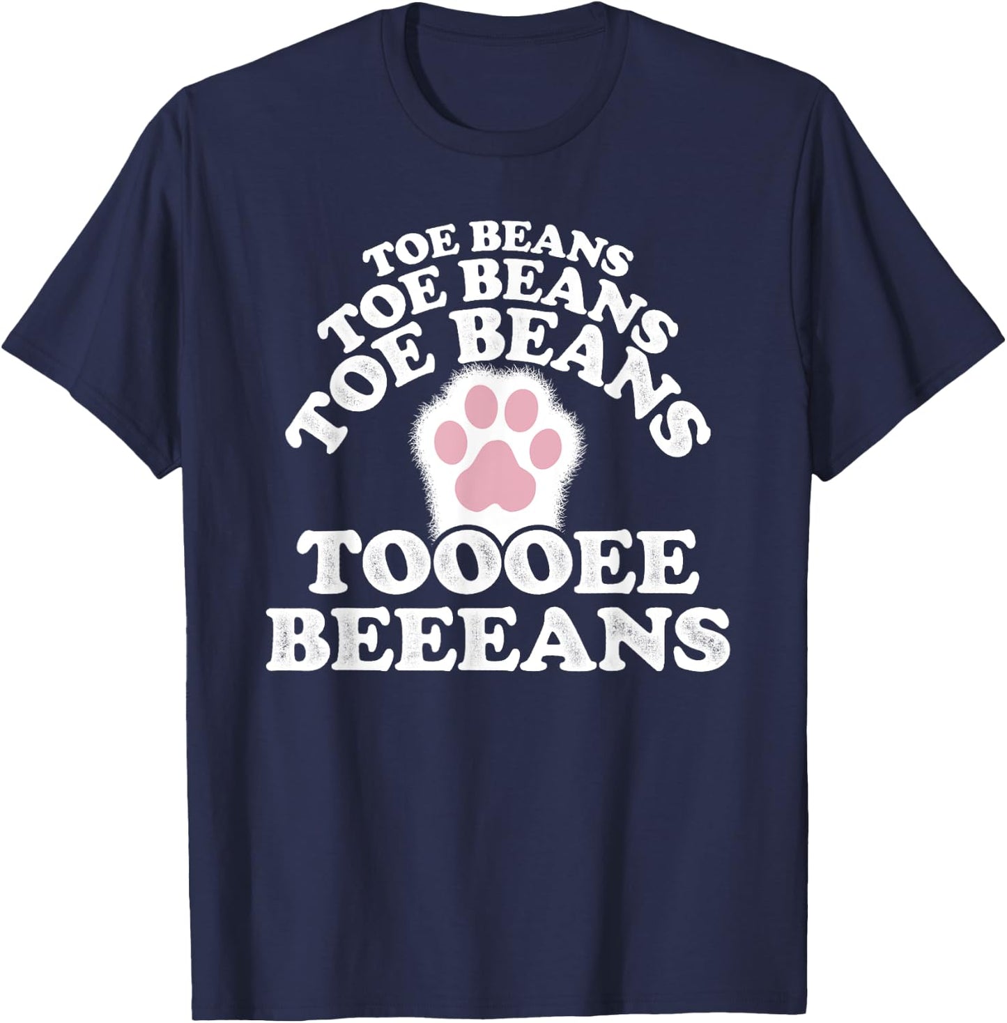 Cat Paw Pad Meme Meem Toe Beans Women Girls Kids T-Shirt - T-Shirt | Navy