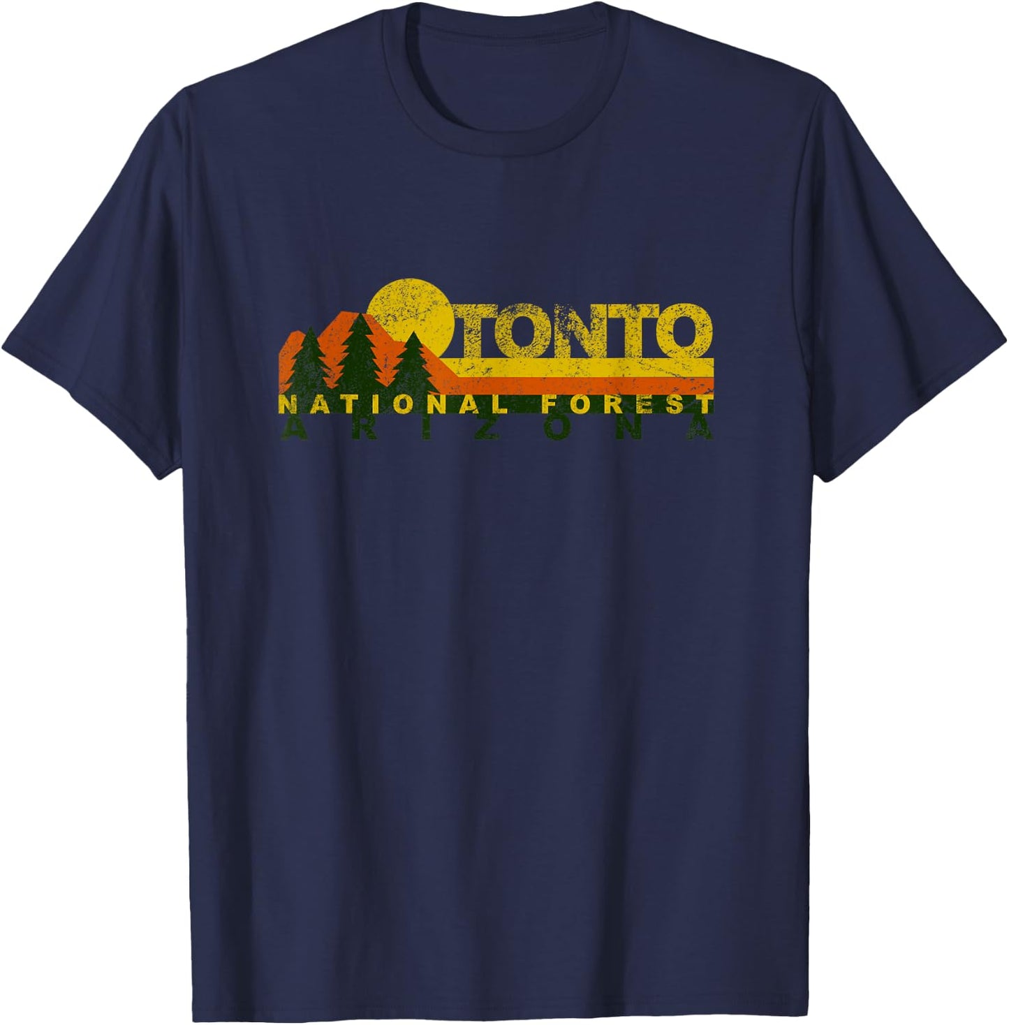 Tonto National Forest Vintage Retro T-Shirt - T-Shirt | Navy