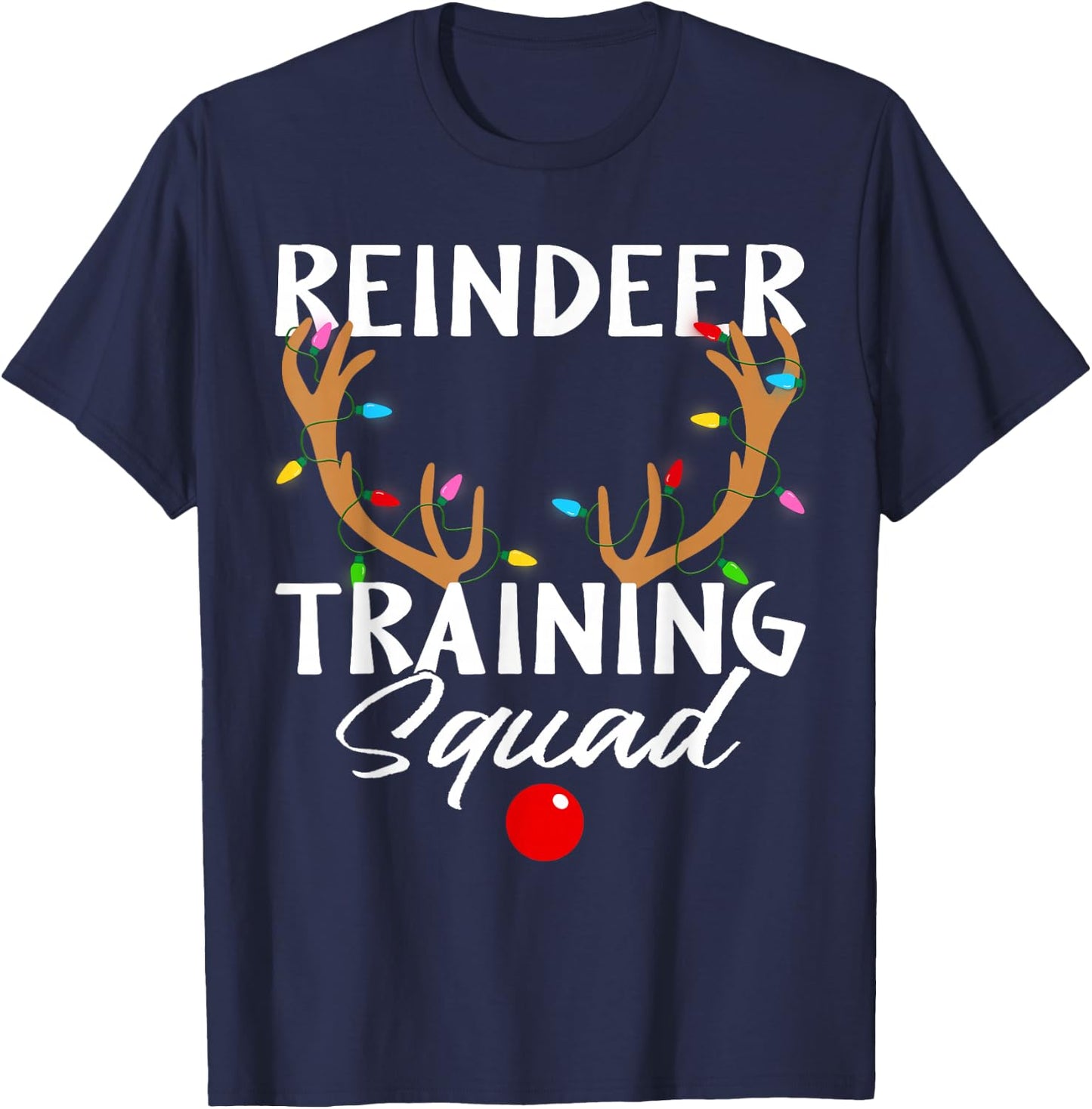Christmas Running Reindeer Runner Training Squad Team Gifts T-Shirt - T-Shirt | Navy
