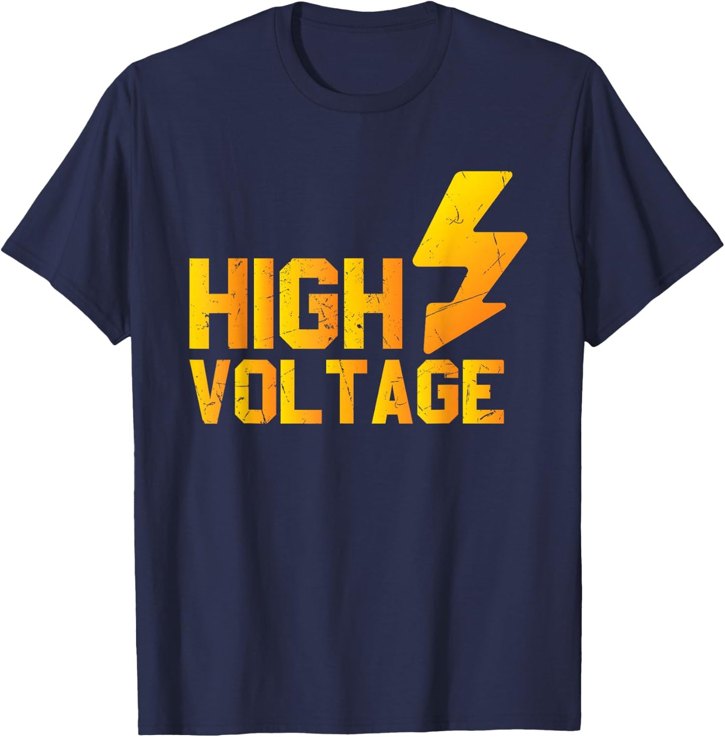 Cool High Voltage Lightning Electrician Car Drivers gift T-Shirt - T-Shirt | Navy