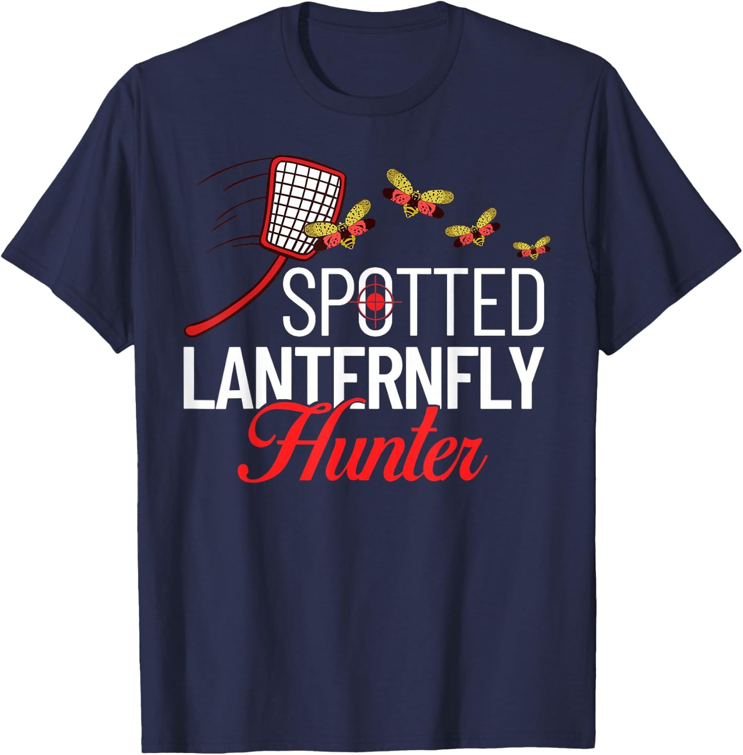 Spotted Lanternfly Trap Insect Spray Lantern Fly T-Shirt - T-Shirt | Navy