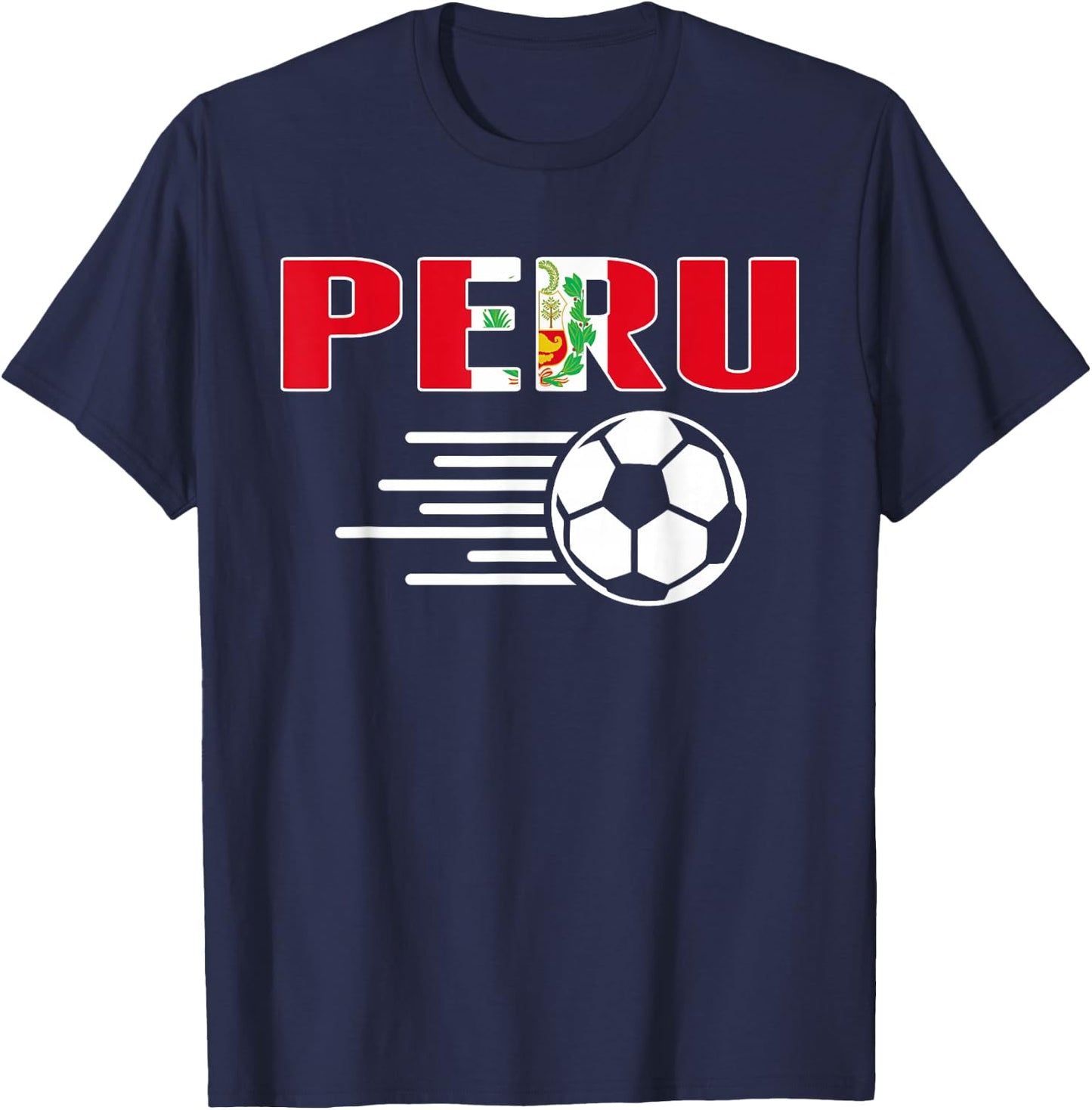 Proud Peru Soccer Fans Jersey - Support Peruvian Football T-Shirt - T-Shirt | Navy