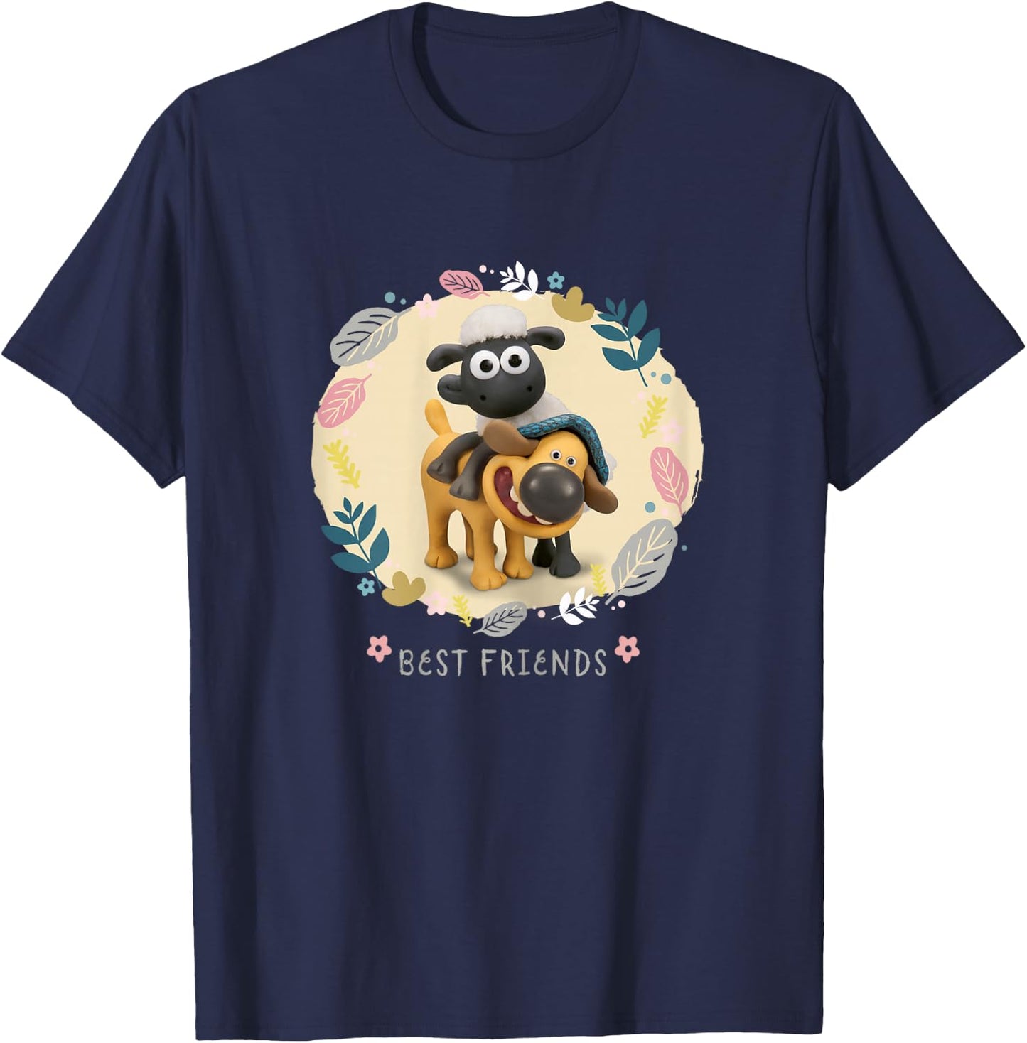Shaun The Sheep: Best Friends T-Shirt - T-Shirt | Navy