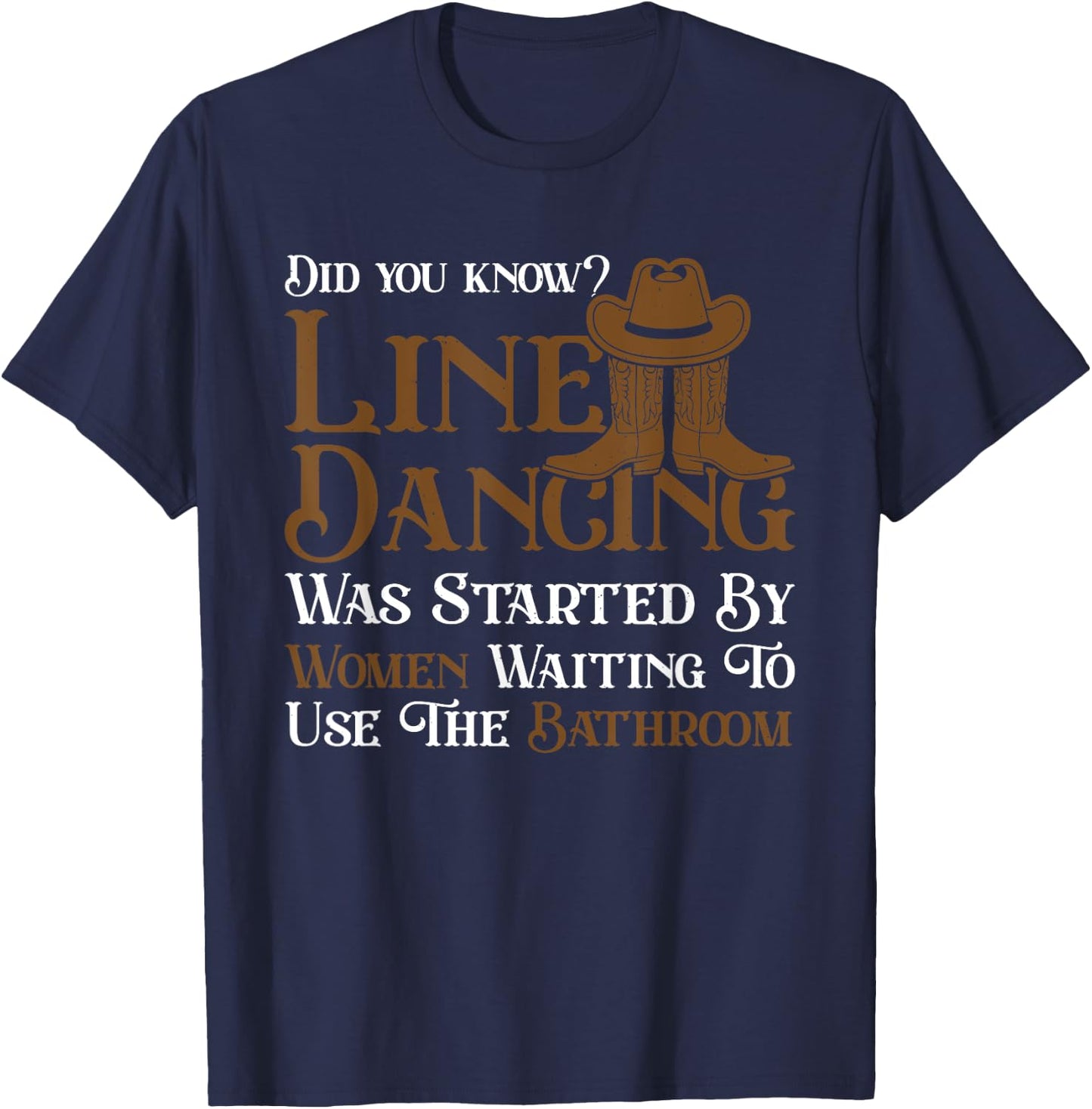Western Line Dance 5678 Funny Line Dancing T-Shirt - T-Shirt | Navy