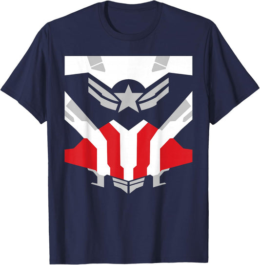 Marvel Falcon Captain America Uniform T-Shirt - T-Shirt | Navy