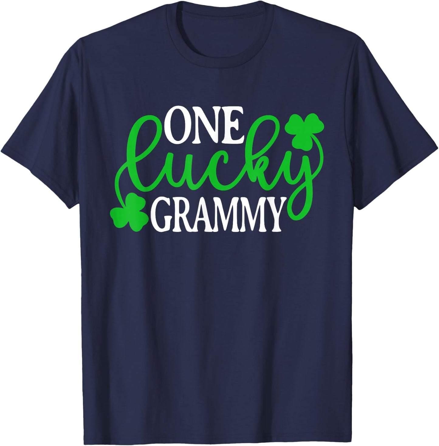 One Lucky Grammy Shirt Funny St Patrick's Day Shamrock Irish T-Shirt - T-Shirt | Navy
